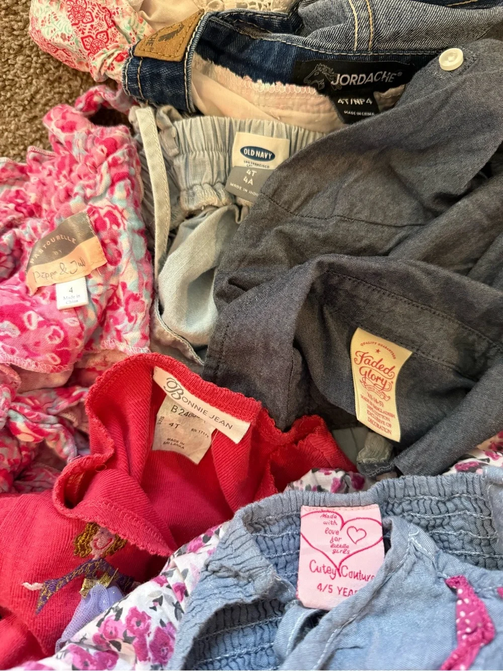 Pastourelle by Pippa and Julie Jordache Dress Overall Jumpsuit Lot Girls 4T 5T